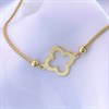 AUREUS Silver And 9ct Bonded Gold Slider Clover Bracelet - M3680 Alternative Image