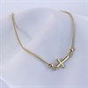 AUREUS Silver And 9ct Bonded Gold Slider Cross Bracelet - M3681 Alternative Image