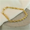 AUREUS Sterling Silver & 9ct Bonded Gold Rope Bracelet - M3711 Alternative Image