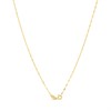 AUREUS Silver And 9ct Bonded Gold Heart Station Necklace - M3951 Alternative Image