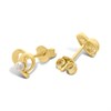 18ct Gold Plated Silver Vermeil Cultured Freshwater Pearl Heart Earrings - M5155 Alternative Image