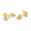 18ct Gold Plated Silver Vermeil Peridot Heart Earrings - M5157 Alternative Image