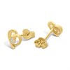 18ct Gold Vermeil Opal Heart Stud Earrings - M5159 Alternative Image