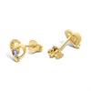 18ct Gold Vermeil Tanzanite Heart Stud Earrings - M5161 Alternative Image