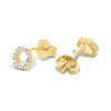 18ct Gold Vermeil CZ Hexagon Earrings - M5201 Alternative Image