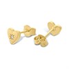 18ct Gold Vermeil CZ Heart Stud Earrings - M5202 Alternative Image
