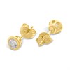 18ct Gold Vermeil CZ Rubover Set Earrings - M5204 Alternative Image