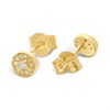 18ct Gold Vermeil CZ Pave Stud Earrings - M5205 Alternative Image