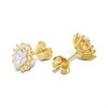 18ct Gold Vermeil CZ Cluster Earrings - M5206 Alternative Image