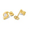 18ct Gold Vermeil CZ Flame Stud Earrings - M5208 Alternative Image