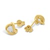 18ct Gold Vermeil CZ Twist Stud Earrings - M5209 Alternative Image