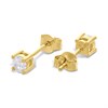 18ct Gold Vermeil CZ 4mm Stud Earrings - M5210 Alternative Image