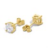 18ct Gold Vermeil CZ 6mm Stud Earrings - M5211 Alternative Image
