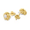 18ct Gold Vermeil CZ Twist Earrings - M5213 Alternative Image