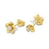 18ct Gold Vermeil CZ Flower Stud Earrings - M5215 Alternative Image