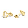 18ct Gold Vermeil CZ Heart Stud Earrings - M5216 Alternative Image