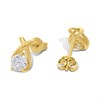18ct Gold Vermeil CZ Kiss Stud Earrings - M5217 Alternative Image