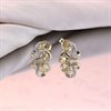 18ct Gold Vermeil CZ Pave Celtic Knot Earrings - M5222 Alternative Image