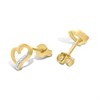 18ct Gold Vermeil CZ Pave Heart Earrings - M5223 Alternative Image