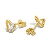 18ct Gold Vermeil CZ Pave Butterfly Earrings - M5224 Alternative Image