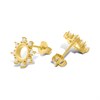 18ct Gold Vermeil CZ Sunburst Earrings - M5225 Alternative Image