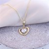18ct Gold Vermeil CZ Heart Necklace - M6006 Alternative Image