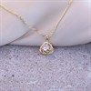 18ct Gold Vermeil CZ Knot Necklace - M6007 Alternative Image
