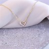 18ct Gold Vermeil CZ Mini Heart Necklace - M6012 Alternative Image