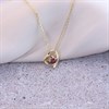 18ct Gold Vermeil Garnet Heart Necklace - M6040 Alternative Image