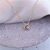 18ct Gold Vermeil Aquamarine Heart Necklace - M6042 Alternative Image