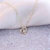 18ct Gold Vermeil White Topaz Heart Necklace - M6043 Alternative Image