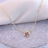 18ct Gold Vermeil Ruby Heart Necklace - M6046 Alternative Image