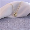 18ct Gold Vermeil Peridot Heart Necklace - M6047 Alternative Image