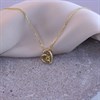 18ct Gold Vermeil Citrine Heart Necklace - M6050 Alternative Image