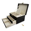 Stitched Black Jewellery Box - P55155 Alternative Image