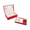 Bonded Leather Red Jewellery Box - P55183 Alternative Image