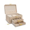 Beige Two Drawer Jewellery box - P55198 Alternative Image