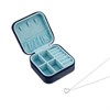 Navy Travel Jewel Box With Silver CZ Pendant - P55199 - P55199 Alternative Image