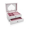 Mele & Co White Wooden Heart Jewellery Box - P56160 Alternative Image