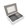 White Oxford Engravable Musical Jewellery Box - P56183 Alternative Image