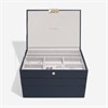 Stackers Navy Pebble Classic Jewellery Box - P5870 Alternative Image