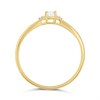 9ct Gold White Topaz And Diamond Birthstone Ring - April - R0204 Alternative Image