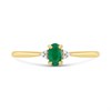 9ct Gold Emerald And Diamond Birthstone Ring - May - R0205 Alternative Image