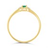 9ct Gold Emerald And Diamond Birthstone Ring - May - R0205 Alternative Image