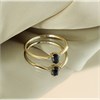 9ct Gold Black Sapphire And Diamond Ring - R0209 Alternative Image