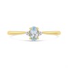 9ct Gold Blue Topaz And Diamond Birthstone Ring - December - R0212 Alternative Image