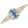 9ct Gold Two Colour Blue Topaz And Diamond Ring - EXCLUSIVE - R0422 Alternative Image