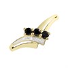 9ct Gold Two Colour Black Sapphire And Diamond Ring - EXCLUSIVE - R0910 Alternative Image