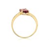 9ct Gold Double Heart Garnet Crossover Ring - R0928 Alternative Image