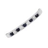 9ct White Gold Sapphire And Cubic Zirconia Half Eternity Ring - R0937 Alternative Image